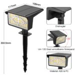 Ollny 4er Set Solarstrahler 60 LEDs Warmweiss – IP65 Gartenleuchten mit 3 Modi & Dusk-to-Dawn – Bild 5