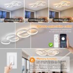 MYCUL LED Deckenlampe 48W dimmbar – Ringform Deckenleuchte 86cm mit Fernbedienung & APP – Bild 6