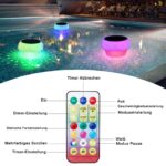 Solar-Poolbeleuchtung RGB+Kaltweiß – Schwimmende LED-Teichleuchte mit Fernbedienung & IP68 – Bild 6