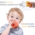 Mini Tudou Baby-Bausteine 12-teilig – Silikon-Stapelspielzeug mit Beissringen für ab 6 Monaten – Bild 3