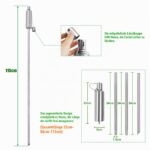 PEILU Edelstahl Gartenfackeln 6er Set – Höhenverstellbar 55-115cm für Garten & Events – Bild 2