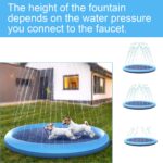 SUOXU Hundepool 100 cm faltbar – Sprinkler-Spielmatte mit rutschfestem PVC für Hunde – Bild 6