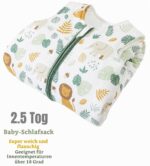 Chilsuessy Babyschlafsack 110cm mit Baumwolle – 2.5 Tog Ganzjahres Schlafsack verstellbar – Bild 3