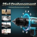 FAHEFANA Akkuschrauber 20V mit 2x 4Ah Akku – 42 NM Bohrmaschine für DIY & Handwerk – Bild 6