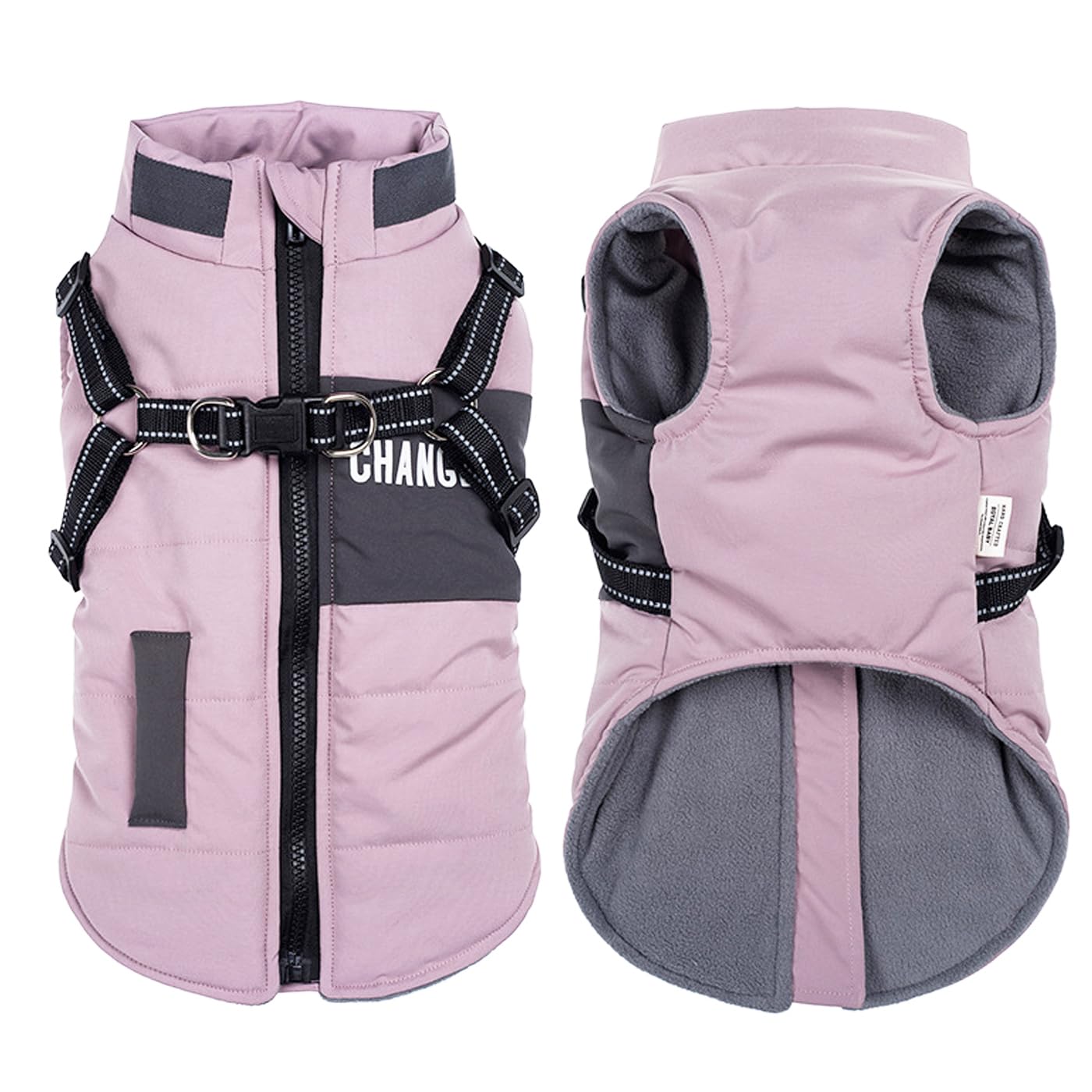 Oslueidy Winterjacke für Hunde – Wasserdichte Wärmejacke mit Reflektoren für kleine & mittelgrosse Hunde