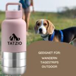 TATZIO Reiseflasche 4-in-1 – Isolierte Wasserflasche & Futternapf für Hunde & Katzen 1000ml – Bild 7