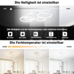 Tetipa LED Deckenleuchte 100cm Dimmbar – Fernbedienung & App Farbwechsel – Bild 2