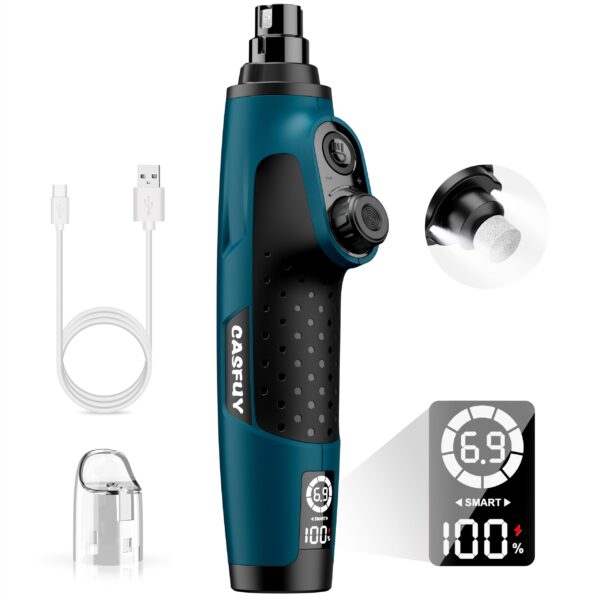 Casfuy N90 Krallenschleifer für Hunde – 6-Gang mit LED & 2000 mAh Akku
