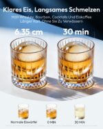EUHOMY Kugeleis-Maschine 108 Stück/Tag – Kristallklares Eis für Whiskey & Cocktails – Bild 3