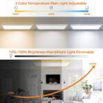 slochi LED Deckenleuchte 58cm 32W 3000lm – Dimmbar mit 1800K Nachtlicht & Fernbedienung – Bild 4