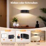 SNADER Akku Wandleuchte mit Bewegungsmelder & Fernbedienung – 600 LM, dimmbar, 3 Farbtemperaturen + 15 RGB-Farben – Bild 7
