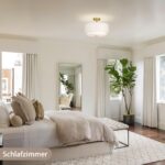 CALOKES Deckenlampe Ø40 cm Weiß mit Goldenem Rahmen – Dimmbar, 3×E27, Modernes Design – Bild 6