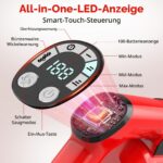 reffmov Akku-Staubsauger 60 kPa mit 2×4,0 Ah Akkus – 70 Min Laufzeit für Teppich & Tierhaare – Bild 8
