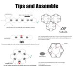 Nurkoo LED Hexagon RGB Panel 14er Set – Modulare Gaming Wandleuchte mit Musiksync – Bild 6