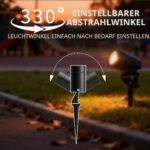 JNR 2er Pack LED Gartenbeleuchtung Edelstahl – IP65 Wasserdicht mit 3 Montagevarianten – Bild 5
