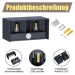 Klighten 24W LED Aussenleuchte 2er Pack – IP65 Wandlampe mit einstellbarem Licht für Innen & Aussen – Bild 2