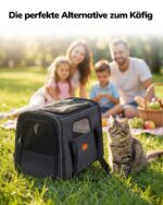 morpilot Katzentransportbox 44x31x34cm – Tragbare Transporttasche für Katzen bis 7kg – Bild 9