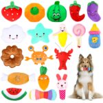 AOKEASE Hundespielzeug 18er Set – Quietschendes Plüschspielzeug für Welpen & grosse Hunde