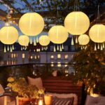 YIFMOO Solar Lampions 20 cm – Wetterfeste LED Aussenlaterne mit Warmweissl (2er Set) – Bild 6