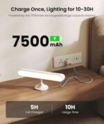 PopoIron LED-Wandleuchte mit 7500 mAh Akku – 360° drehbar, Fernbedienung & 15 RGB-Farben – Bild 3