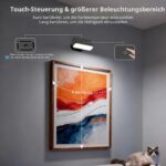 Lacasa LED Wandleuchte 2er-Set mit Akku, Fernbedienung & 360° Drehgelenk – Dimmbar – Bild 4
