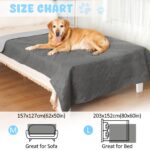 HezzLuv Wasserdichte Hundedecke 203x152cm – Sofaschutz & Bettschutz Reversibel Maschinenwaschbar – Bild 2