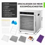oiyocemo Dörrautomat Edelstahl 800 W – 12 Gitter Dörrgerät mit 6 Voreinstellungen – Bild 2
