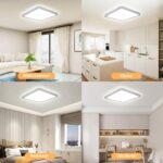 Fynokst LED Deckenleuchte 24W 3200lm – Quadratisch IP54 Badezimmer & Küche Ø30cm – Bild 5