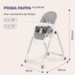 Peg Perego Prima Pappa Follow Me Ice – 7in1 Hochstuhl & Babyliege mit Rollen – Bild 2