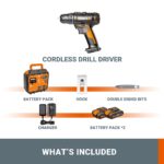 WORX WX100.3 20V Akku-Bohrschrauber – 30Nm, 1600 U/min, Kompakt & Leicht – Bild 7
