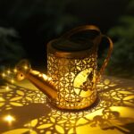 GuKKK Solar Gießkanne Lichterkette – Romantische Gartendeko mit LED Glaskugel & Schäferhaken – Bild 5