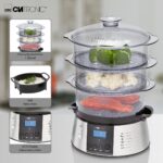 Clatronic DG 3547 Elektrischer Dampfgarer mit 3 Behältern – Vitaminerhaltendes Garen für Gemüse, Fleisch & Reis – Bild 5