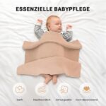 IKWOLETI Mulltücher Baby 6er-Set 60x60cm – Baumwoll-Musselin Spucktücher für Neugeborene – Bild 5