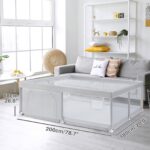 BEJOY Laufstall 180x200 cm – Sicherer Baby Laufgitter mit Schaumstoffschutz für 6 Monate bis 6 Jahre – Bild 2