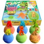 Zimpli Kids Dinosaurier Badebomben 6er Set – Überraschungs-Spielzeug für Kinder