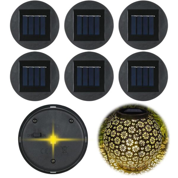 Forhome 6er Set Solarleuchten Ersatz 8 cm – Wasserdicht IP44 für Gartenlaterne