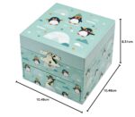 Trousselier Pinguin Schmuckdose grün – Spieluhr mit Mozarts Kleine Nachtmusik & Leuchteffekt – Bild 3