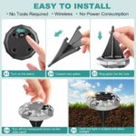 FIFlying Solar Bodenleuchten 10er Set mit 8 LED – Kaltweiss Gartenbeleuchtung für Aussen – Bild 6