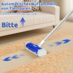 ACE2ACE Tierhaarentferner Teppich mit 1,5 m Griff – Ergonomischer Haarentferner für Hunde & Katzen – Bild 2