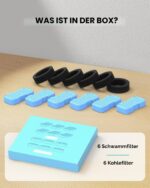 GOOSTOO Katzenbrunnen Filter Set – 6 Kohle- & 6 Schwammfilter für sauberes Trinkwasser – Bild 7