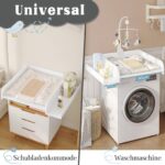 WOLTU Wickelaufsatz 80 x 70 cm mit Seitenablage – Platzsparend für Waschmaschine & Trockner – Bild 7