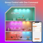HYDONG Smart LED Einbaustrahler 8W RGB mit Alexa & Bluetooth – 6er Set für Bad & Wohnräume – Bild 5