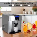 Syntrox Germany Flumbia Eiswürfelmaschine – 15 kg/Tag mit Glasdispenser & 3 Grössenoptionen – Bild 2