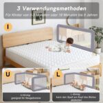 YIKANWEN Tragbares Bettgitter 150cm – Rausfallschutz für Kinder 0-10 Jahre – Bild 5