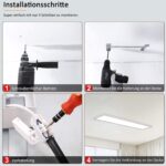 Aimosen LED Deckenleuchte 100x25 cm dimmbar – 28W Rechteck Panel mit Fernbedienung & Farbtemperatur – Bild 5