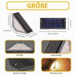 Beuaati Solar Treppenleuchten 4er Set – 24 LED Außenbeleuchtung IP65 für Stufen & Garten – Bild 7