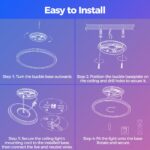 hepside LED Deckenleuchte 30cm, 24W Dimmbar mit Fernbedienung – RGB Farbwechsel & 3 Farbtemperaturen – Bild 8