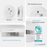 Homematic IP Rauchwarnmelder HmIP-SWSD-2 mit Q-Label – Intelligente Rauchmelder mit App-Kontrolle – Bild 3
