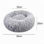 Brevanza Hundebett Donut 60 cm – Flauschiges Katzenbett mit rutschfester Unterseite – Bild 2
