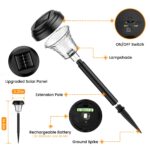 FOMYHEARD 8er Set Solarleuchten Garten – Warmweiss & RGB Farbwechsel, IP65 Wasserdicht – Bild 7